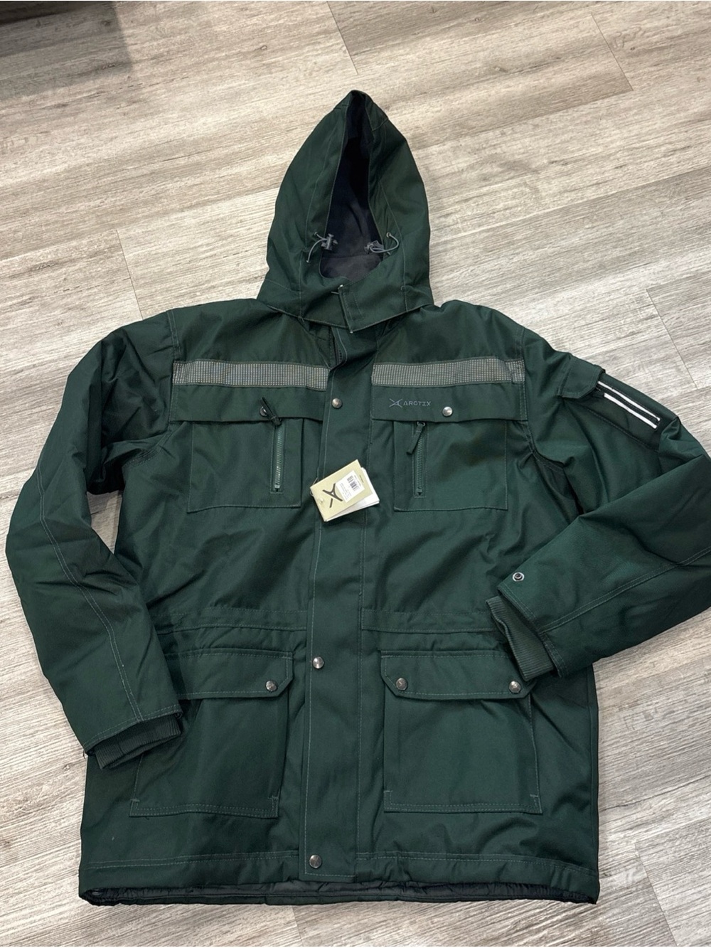 Arctix packers Green Hooded Performance Jacket tundra jacket w visibility L tall